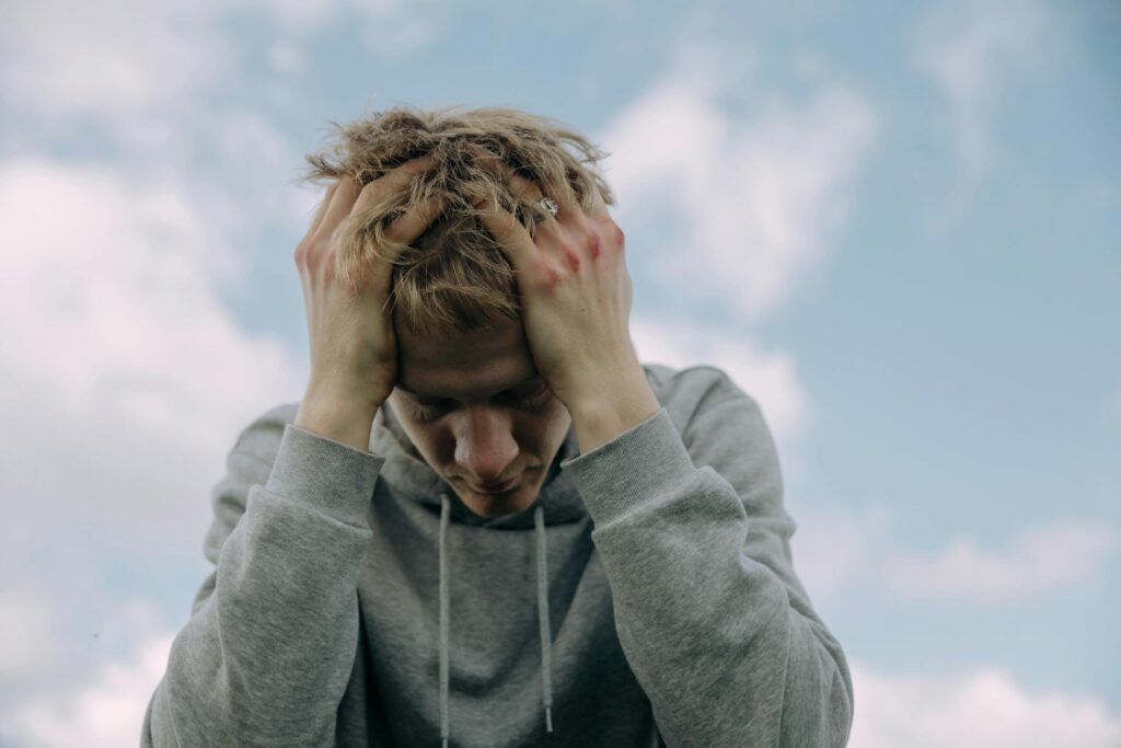 Man with Bruises on Hands